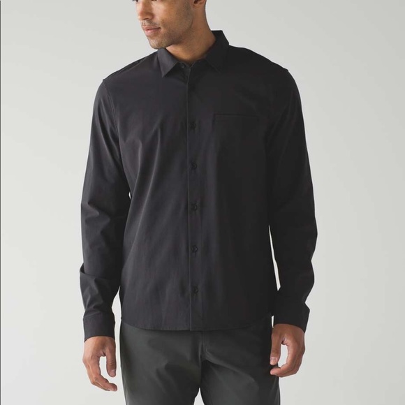 lululemon athletica Other - LULULEMON Off the Chain Black Button Down Shirt